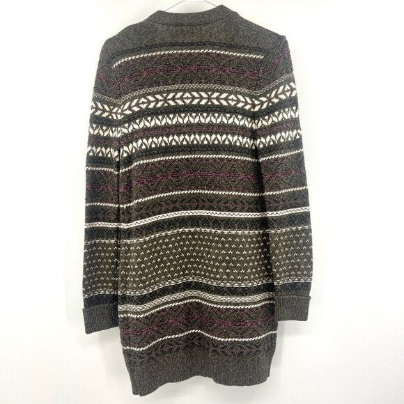 Abercrombie and Fitch Fair Isle Open Front Cardigan Women's XS - Picture 6 of 6